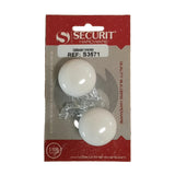 White Ceramic Knob 35mm Pack of 2