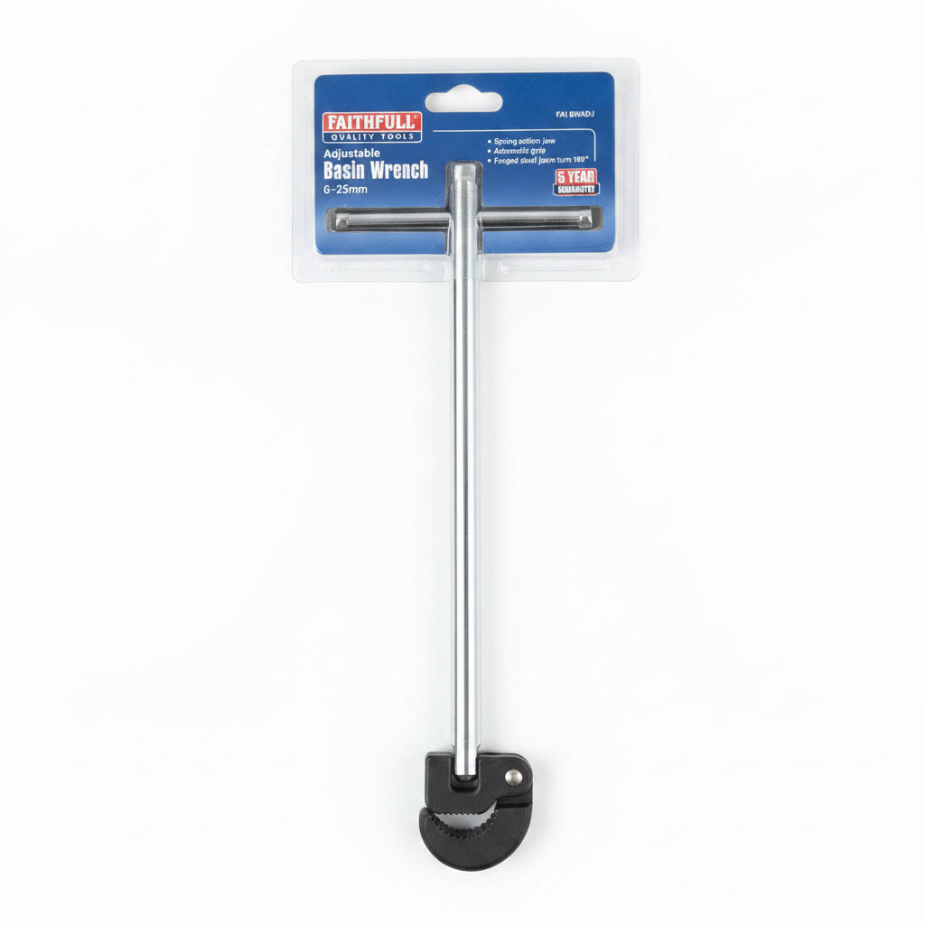 Faithfull Adjustable Basin Wrench 6-25mm