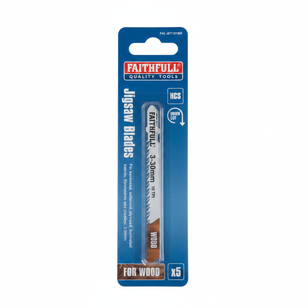 Faithfull Laminate/Wood Jigsaw Blades Pack of 5 T101BR