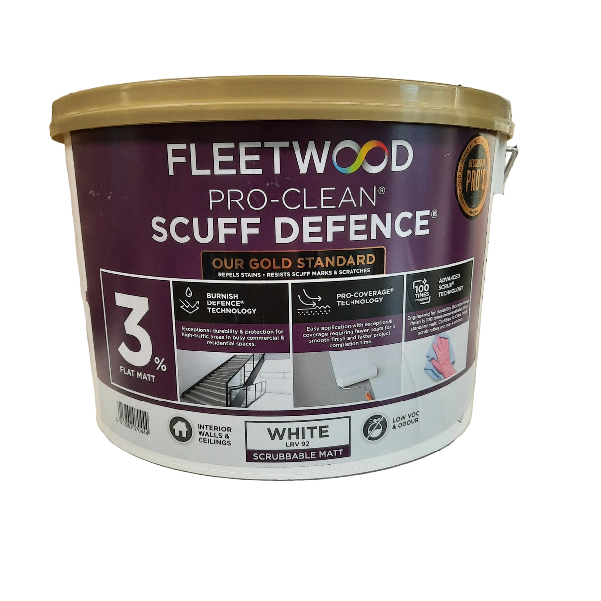 FLEETWOOD PRO-CLEAN SCRUBBABLE MATT WHITE 10L