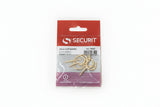 Cup Hook 25mm Shouldered Brass Plated Pack of 5