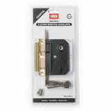 Union Essential 3 Lever Mortice Sashlock Polished Brass 2.5"