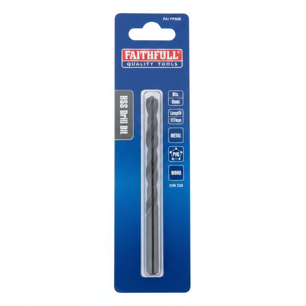 Faithfull HSS Jobber Drill Bit 8mm