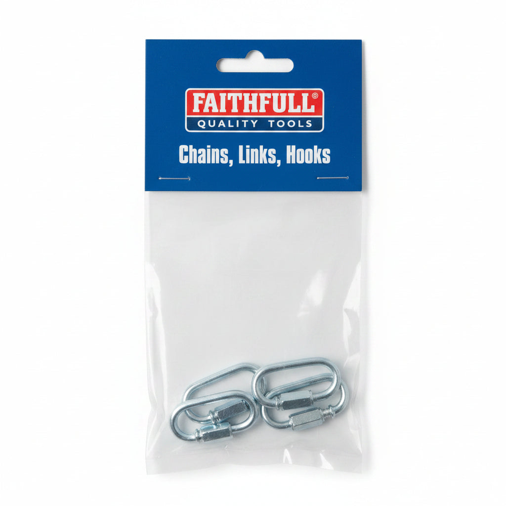 Faithfull Quick Repair Links 3.5mm Zinc Plated Pack of 4
