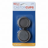 Felt Gard Castor Cups Brown 44mm Pack of 4