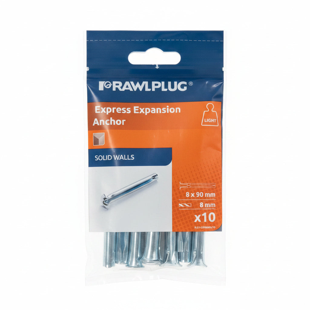 Rawlplug Express Expansion Anchor 8mm x 90mm Pack of 10