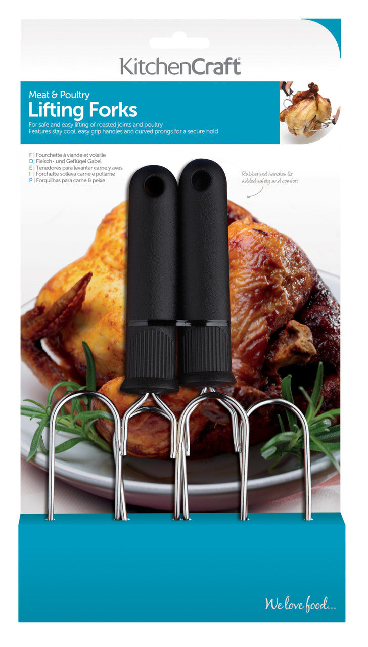 KITCHEN CRAFT PAIR OF MEAT & POULTRY LIFTERS