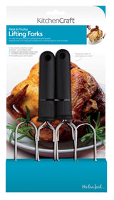 KITCHEN CRAFT PAIR OF MEAT & POULTRY LIFTERS