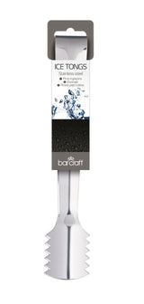 BAR CRAFT STAINLESS STEEL ICE SERVING TONGS