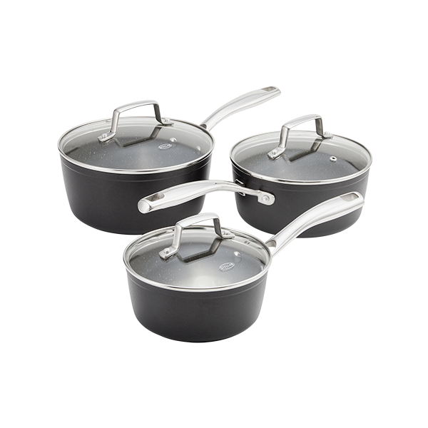 ROCKTANIUM 3 PCE SAUCEPAN SET