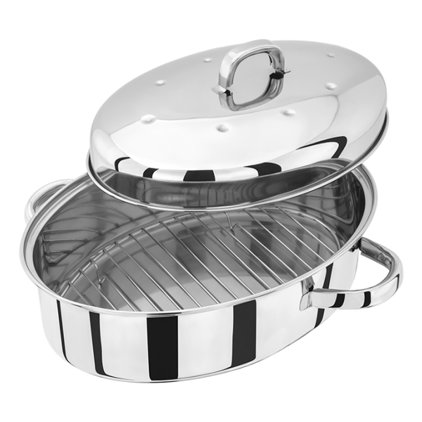 OVAL ROASTER STAINLESS STEEL