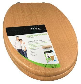 TEMA ANTIQUE PINE TOILET SEAT