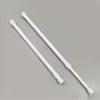 Adjustable tension rod extending from 40 cm to 60 cm for curtains and shower curtains.