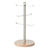 IDILICA METAL MUG TREE WITH BEECHWOOD BASE