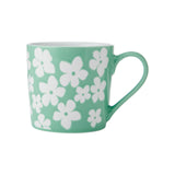 MIKASA WAX RESIST GREEN FLOWER MUG 360ML