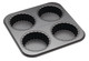 MASTERCLASS NON-STICK FOUR HOLE LOOSE BASE FLUTED MINI TARTLET PAN