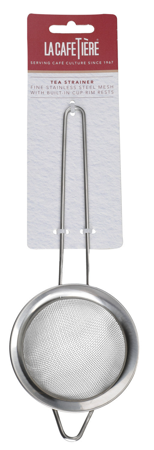 LA CAFETIERE STAINLESS STEEL LONG-HANDLED TEA STRAINER