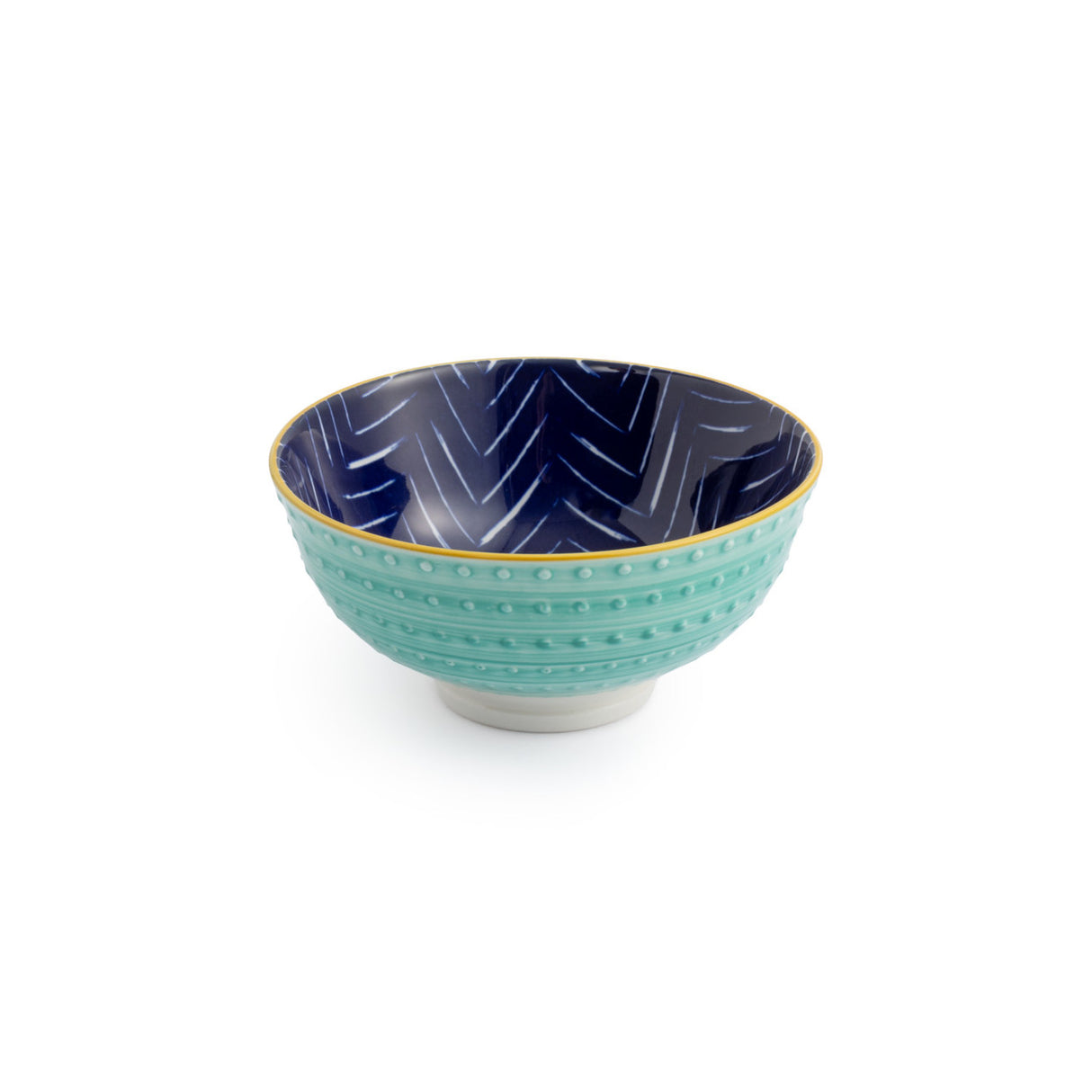 INDIGO CHEVRON NIBBLE BOWL 12 CM