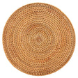 Natural woven cane placemat for stylish everyday dining.