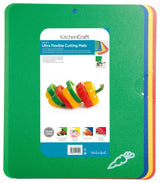 KITCHEN CRAFT FLEXIBLE COLOUR CODED CUTTING MATS SET OF 4