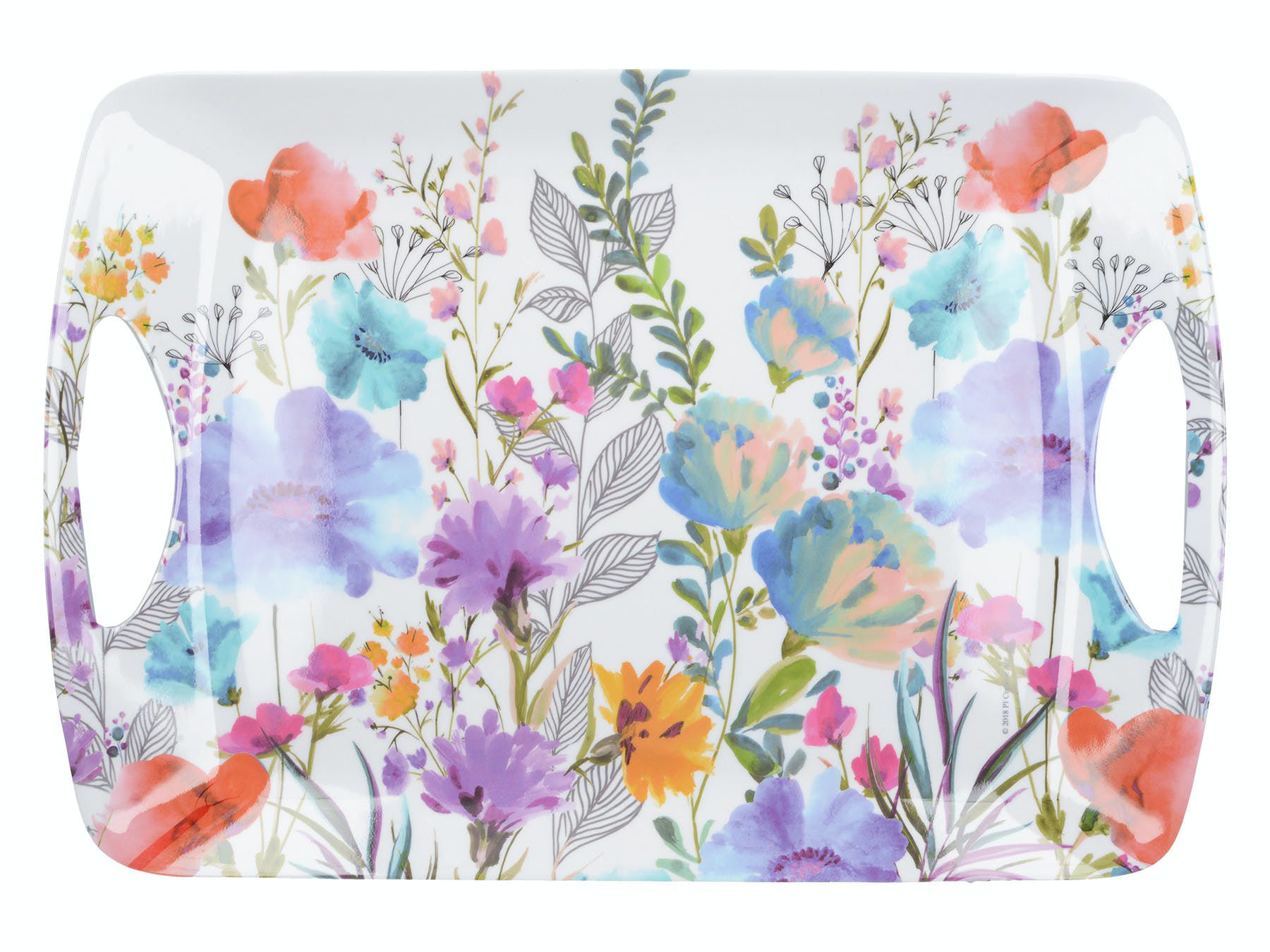 Picture of MEDOW FLORAL LARGE TRAY
