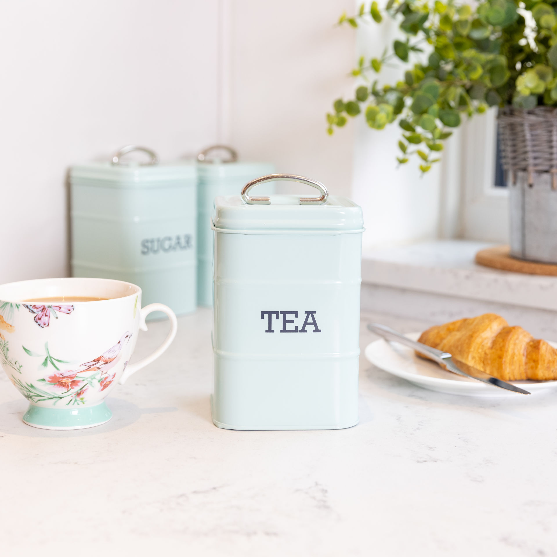 Picture of TEA CANNISTER STEEL BLUE