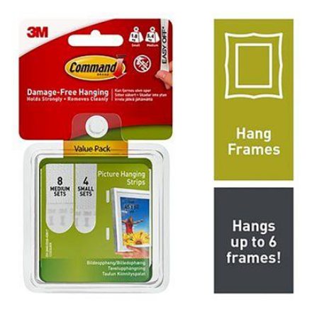 Picture of 3M COMMAND PICTURE HANGING STRIPS MEDIUM & SMALL PACK