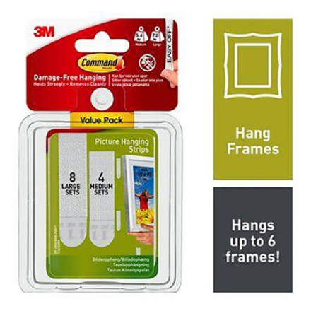 Picture of 3M COMMAND PICTURE HANGING STRIPS LARGE & MEDIUM