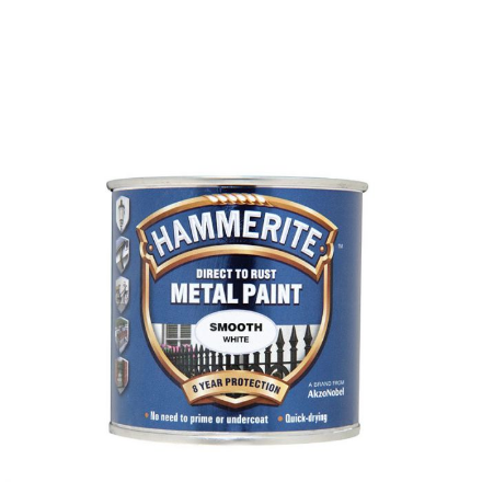 Picture of HAMMERITE METAL PAINT SMOOTH WHITE 250ML