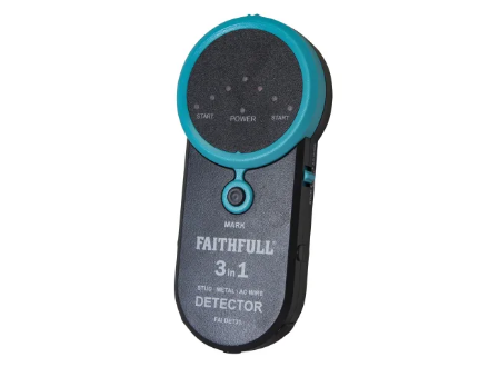 Picture of FAITHFULL 3-IN-1 DETECTOR STUD, METAL & LIVE WIRE