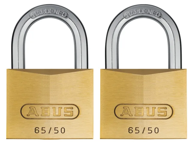 Picture of ABUS BRASS PADLOCK TWIN PACK 65/50