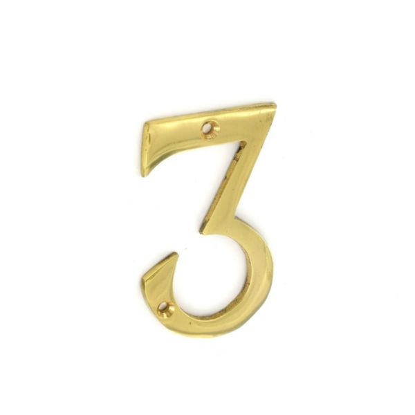 Picture of SECURIT BRASS NUMERAL NO.3 75MM