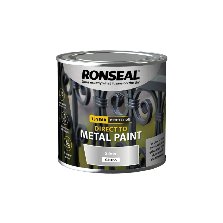 Picture of RONSEAL METAL PAINT SILVER GLOSS 250ML