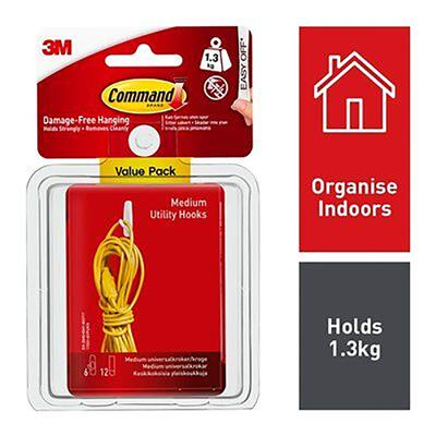 Picture of 3M COMMAND MEDIUM UTILITY HOOKS VALUE PACK