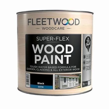 Picture of FLEETWOOD OPAQUE WOOD PAINT SATIN BLACK 1L