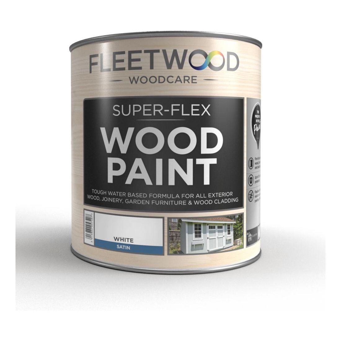 Picture of FLEETWOOD OPAQUE WOOD PAINT WHITE SATIN 2.5L