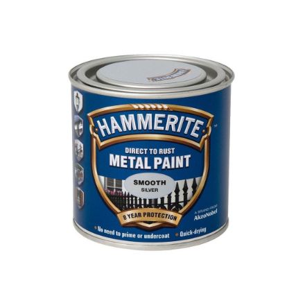 Picture of HAMMERITE METAL PAINT SMOOTH SILVER 250ML