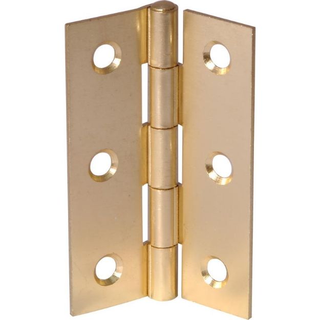 Picture of PERRY LIGHT BRASS BUTT HINGE 75MM 3"