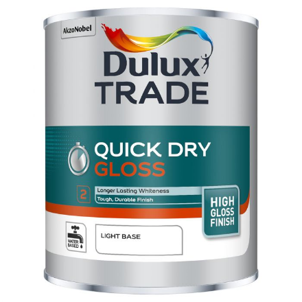 Picture of DULUX TRADE QUICK DRY GLOSS LIGHT BASE 1L