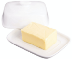 Picture of WHITE PORCELAIN COVERED BUTTER DISH