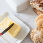 Picture of WHITE PORCELAIN COVERED BUTTER DISH