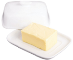 Picture of WHITE PORCELAIN COVERED BUTTER DISH