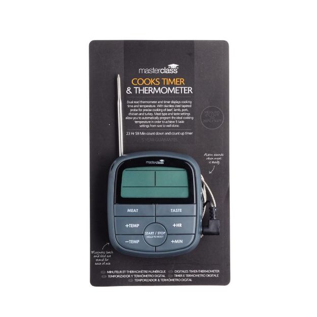 Picture of MASTER CLASS TIMER THERMOMETER 24 HOUR BLACK